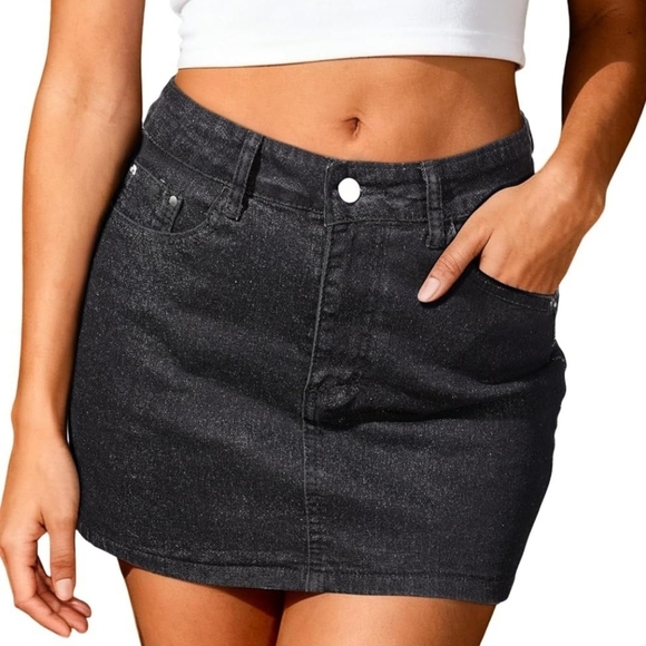 Dresses & Skirts - VOLOVEN Women’s Low-Waisted Denim Mini Skirt – 2026 New Release